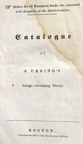 Urbino catalog Boston AmericanAntiquarianSociety