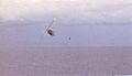 VNAF pilot jumps into the sea from his Huey