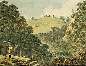 View of the approach to Blaise Castle by Humphrey Repton 1796