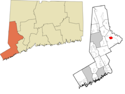 Location within the Western Connecticut Planning Region and the state of Connecticut