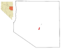 White Pine County Nevada Incorporated and Unincorporated areas Ely Highlighted