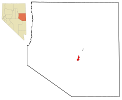 Location of Ely, Nevada