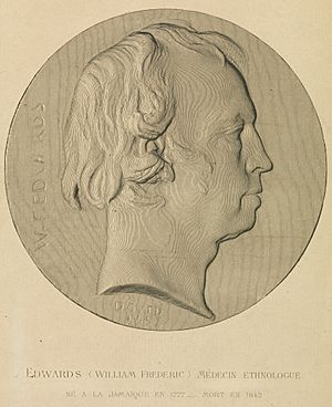 William Frédéric Edwards. Engraving after David D'Angers Wellcome L0074159 (cropped)