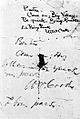 William W. Cooke's "Come quick" message to Frederick Benteen, Battle of the Little Bighorn, June 25, 1876