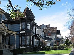 Victorian houses in Angelino Heights