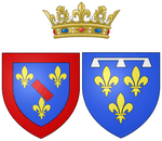 Arms of Louise Diane d'Orléans as Princess of Conti