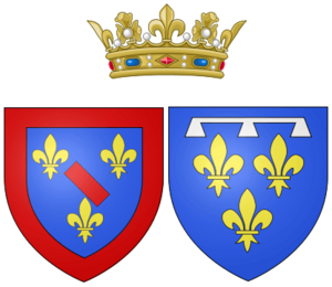 Arms of Louise Diane d'Orléans as Princess of Conti
