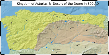 The Kingdom of Asturias circa 800 AD