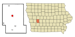Location of Audubon, Iowa