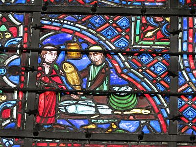 Baie 23 - Vitrail de Saint-Julien-l'Hospitalier 2 - déambulatoire, cathédrale de Rouen