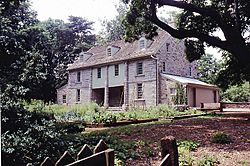 John Bartram's house and upper garden in Bartram Village, Philadelphia