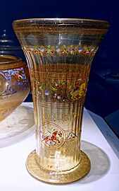 Beaker, Syria, Mamluk period, late 13th century AD, enameled and gilded glass - Freer Gallery of Art - DSC04590