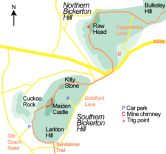Bickerton Hill map