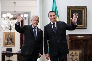 Bolsonaro with Chilean President Sebastián Piñera, Santiago, 23 March 2019