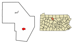 Location of Driftwood in Cameron County, Pennsylvania.