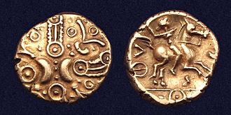 Celtic gold stater Catuvellauni Tasciovanus