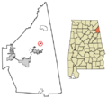 Cherokee County Alabama Incorporated and Unincorporated areas Gaylesville Highlighted 0129296
