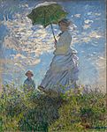 Claude Monet - Woman with a Parasol - Madame Monet and Her Son - Google Art Project