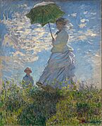 Claude Monet - Woman with a Parasol - Madame Monet and Her Son - Google Art Project