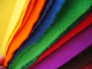 Colored felt cloth