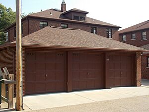 Columbia Avenue Historic District garage - front