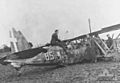 Crashed Fiat CR42 near Lowestoft 1940