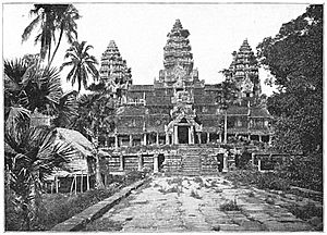 De drie torens van den tempel van Angkor-Wat