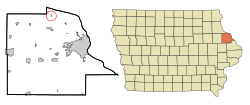 Location of Balltown, Iowa