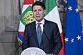 Giuseppe Conte nel corso delle dichiarazioni in occasione del conferimento dell'incarico - 23 maggio 2018