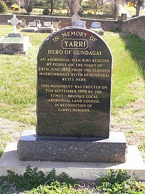 Gundagai cemetery Yarri monument