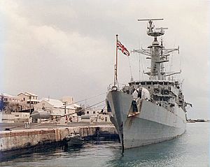 HMS Ambuscade in Bermuda