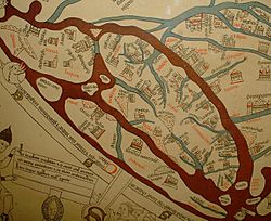 Hereford Mappa Mundi detail Britain