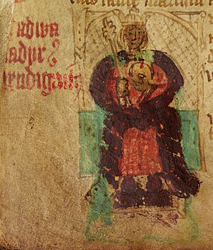 History of the Kings (f.104.v) Cadwaladr Fendigaid