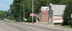 Downtown Jackson, Nebraska: looking northwest on U.S. Route 20, July 2010