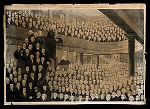 John Wesley preaching in the City Chapel. Engraving by T. Bl Wellcome V0006869