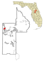 Location in Lake County and the state of Florida
