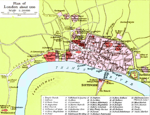 London 1300 Historical Atlas William R Shepherd (died 1934)