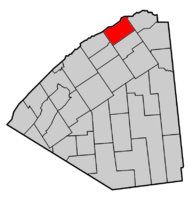 Map highlighting Louisville's location within St. Lawrence County.
