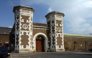 Main gate to the HM Prison Wormwood Scrubs in spring 2013 (2)