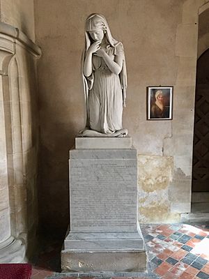 Memorial to Lady Charlotte Finch in Holy Cross Church, Burley