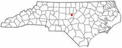 Location of Fearrington Village, North Carolina