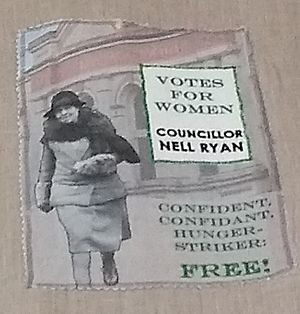 Nell Ryan, 77 women quilt panel