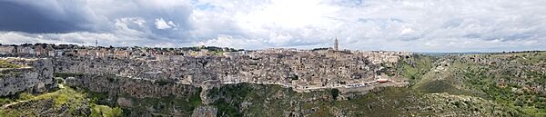 Panorama of the two Sassi of Matera