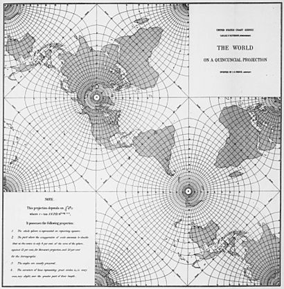 Peirce Quincuncial Projection 1879