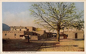 Pueblo Of San Filipe, Fred Harvey (NBY 18723)