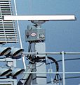 Radar antennas on USS Theodore Roosevelt SPS-64