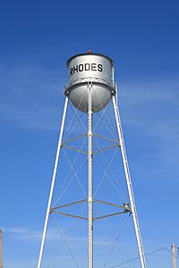 Rhodes Iowa 20090215 Water Tower