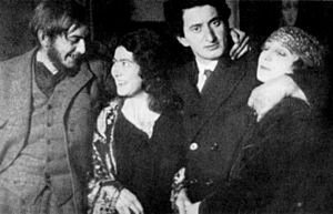 (Left to right) Roy Campbell, Mary Campbell, Jacob Kramer, and Dolores, 1920s