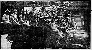 Soldiers in a truck involved in the Washington race riot of 1919