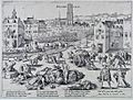 Spaanse Furie - De plundering van Mechelen door de hertog van Alba in 1572 (Frans Hogenberg)